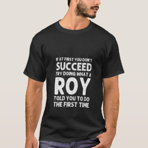 Camiseta Mulheres Roy Funny Surname Family Tree Aniversário