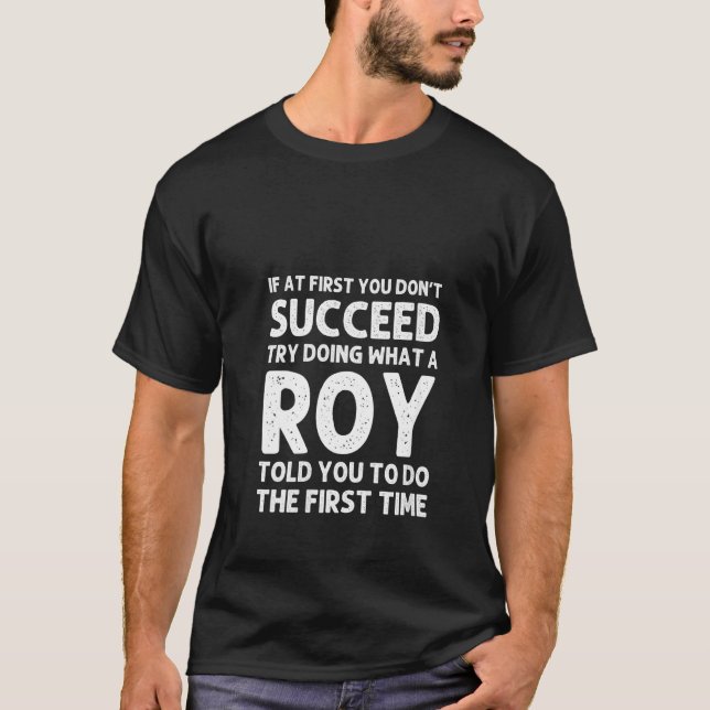Camiseta Mulheres Roy Funny Surname Family Tree Aniversário (Frente)
