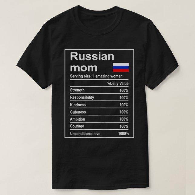 Camiseta Mulheres Russas Mamãe Nutrição Fala Engraçado Mãe  (Frente do Design)