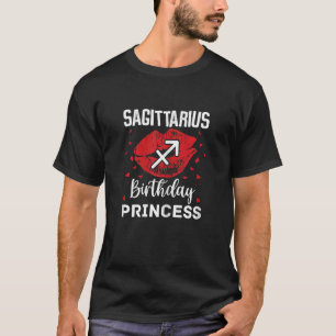 Camiseta Mulheres Sagittarius Aniversário Princesa Zodiac 1