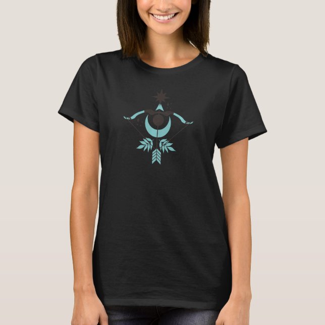 Camiseta Mulheres Sagittaurius Zodiac Para Seu Horoscópio A (Frente)