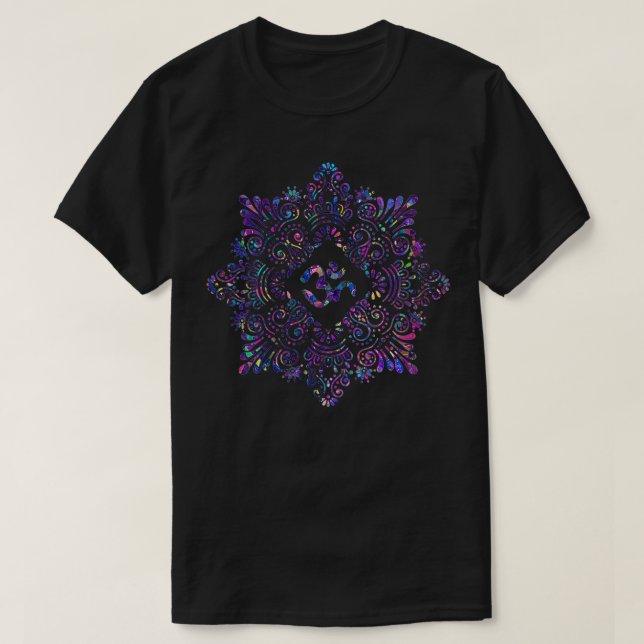Camiseta Mulheres Sagradas Geometria Mandala Tee Pilates Yo (Frente do Design)