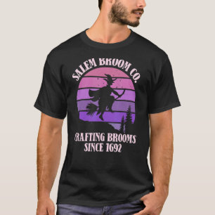 Camiseta Mulheres Salem Broom Co Desde 1692 Bruxaria Hallow