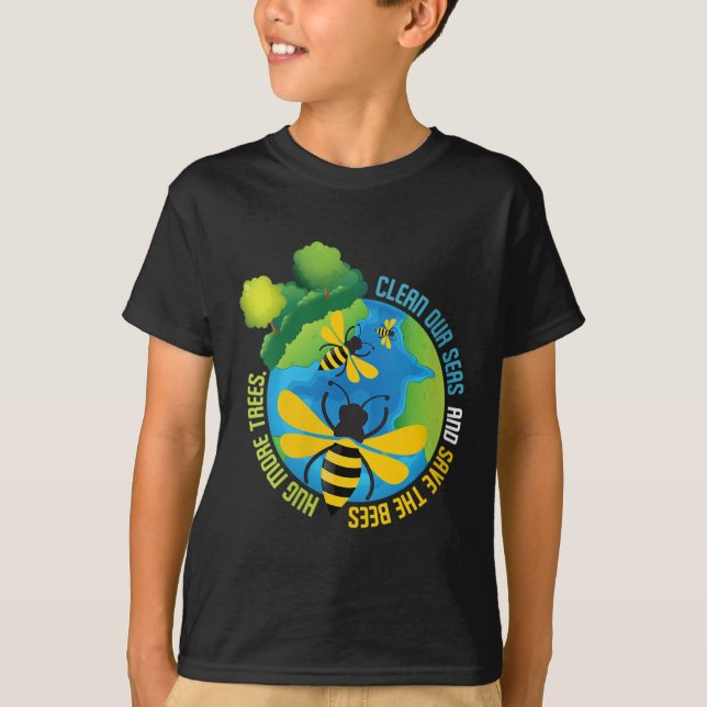Camiseta Mulheres Salvem Abelhas - Proteção Ambiental (Frente)