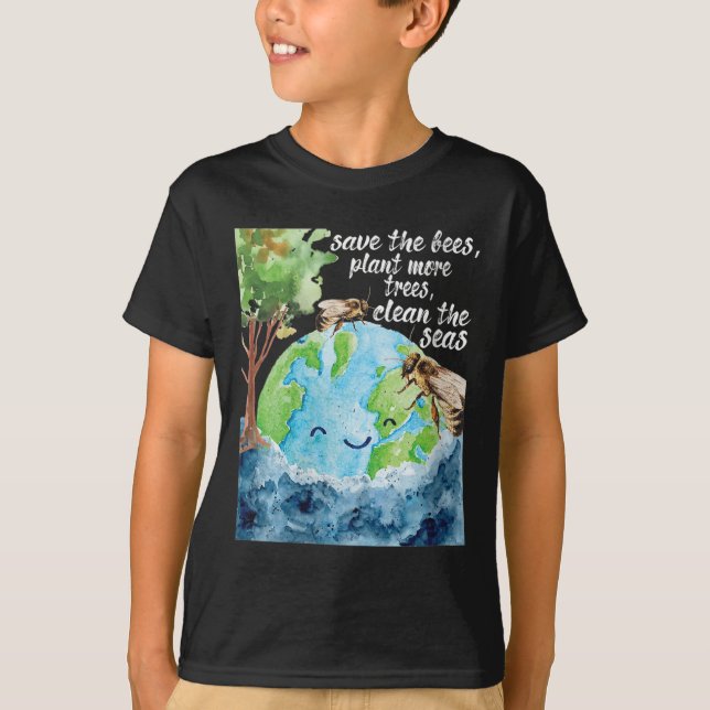 Camiseta Mulheres Salvem Abelhas - Proteção Ambiental (Frente)