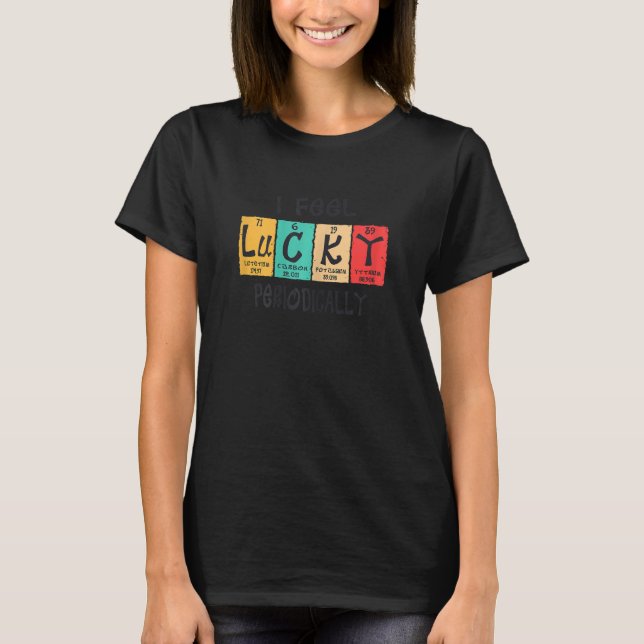 Camiseta Mulheres Sarcásticas Para Mulheres Sinto Sorte Per (Frente)