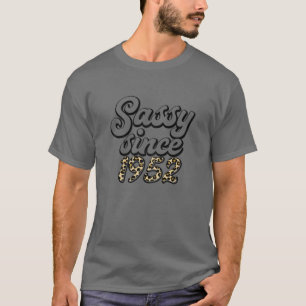 Camiseta Mulheres Sassy Desde 1952 Leopard Happy 70 Birthda