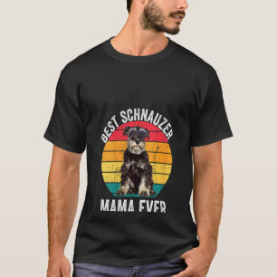 Camiseta Mulheres Schnauzer Mama Mini Miniatura Schnauzer M
