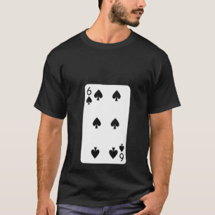 Camiseta Mulheres Seis De Espadas Jogando Cartões Halloween