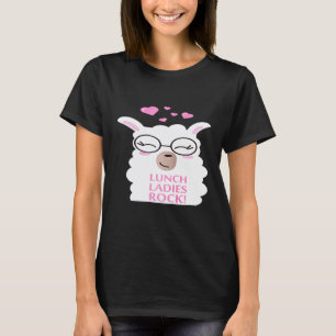 Camiseta Mulheres Senhoras do Almoço Rock Llama Senhora do