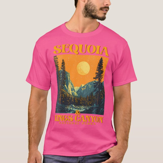 Camiseta Mulheres Sequoia Kings Canyon National Parks Mulhe (Frente)