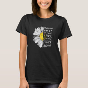 Camiseta Mulheres Setembro Meninas 1934 Aniversário De 88 A