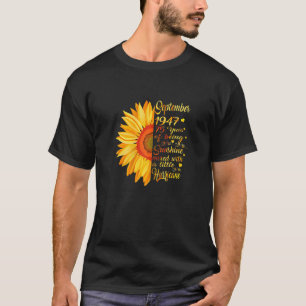 Camiseta Mulheres Setembro Meninas 1947 Aniversário De 75 A