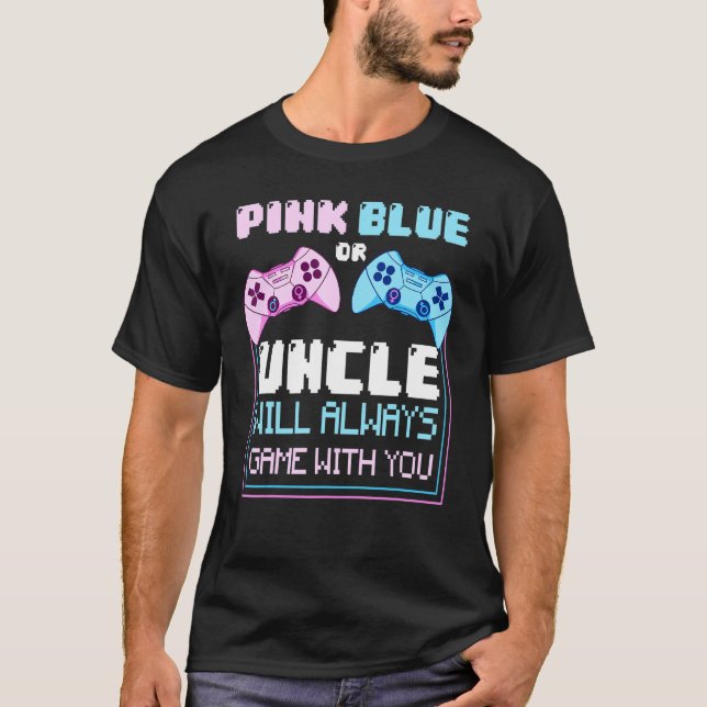 Camiseta Mulheres Sexo Revelam Jogos Rosa Ou Azul Tio Will (Frente)