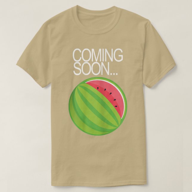 Camiseta Mulheres Sexo Revelar Gravidez Anúncio de Gravidez (Frente do Design)