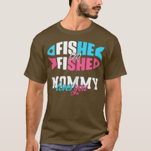 Camiseta Mulheres Sexo Revele ideias fishe ou fishe Mamãe