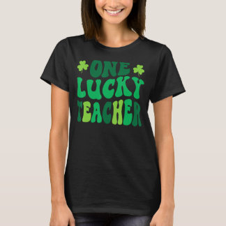 Camiseta Mulheres Shamrock Uma Rua de Professores Sortudos.