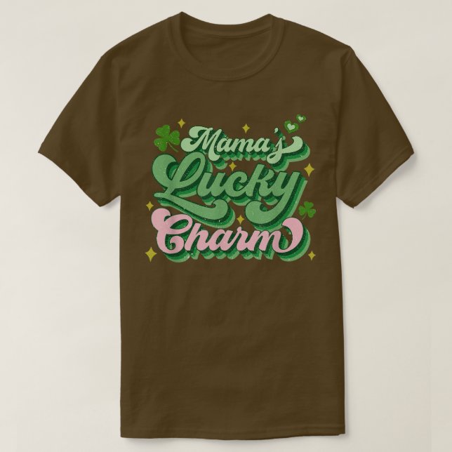 Camiseta Mulheres Sharm da mamãe Retro Dia de São Patrício  (Frente do Design)