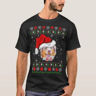 Camiseta Mulheres Shepherd Xmas Gift Ugly Australiano Sheph