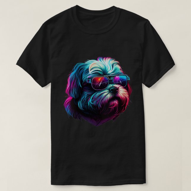 Camiseta Mulheres Shih Tzu Dogs Shih Tzus V-Neck T-Shirt (Frente do Design)