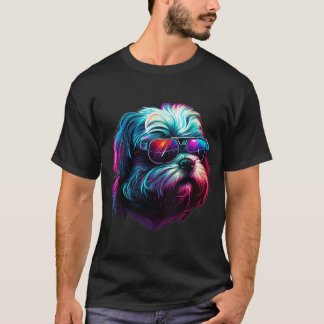 Camiseta Mulheres Shih Tzu Dogs Shih Tzus V-Neck T-Shirt