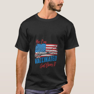 Camiseta Mulheres Sim Estou Vacinada Supere Isso Bandeira D