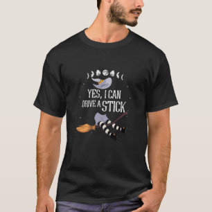 Camiseta Mulheres Sim Eu Posso Dirigir Um Bloco De Vassoura
