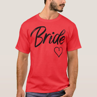 Camiseta Mulheres Simples Casamento de Noiva Branca em Lua 