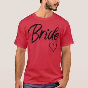Camiseta Mulheres Simples Casamento de Noiva Branca em Lua 