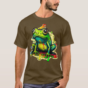 Camiseta Mulheres Sinal de Sapo Colorido Homens Sinal de Pa