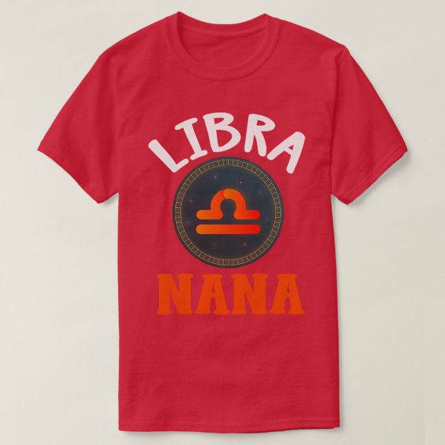 Camiseta Mulheres - Sinal Zodíaco Libra Nana Horoscope Astr (Frente do Design)