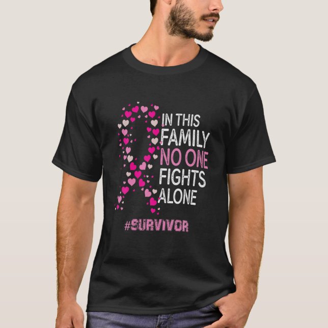 Camiseta Mulheres Sobreviventes Fita Rosa Fita Sensibilizaç (Frente)
