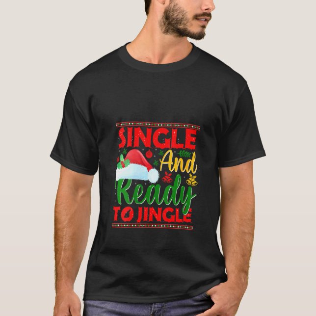 Camiseta Mulheres Solteiros E Prontas Para Jingle Ugly Chri (Frente)