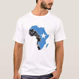 Camiseta Mulheres Somália Bandeira da Somália África Map