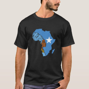 Camiseta Mulheres Somália Bandeira da Somália África Mapeia