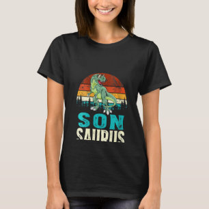 Camiseta Mulheres Sonsaurus T Rex Dinossaur Funny Son Sauru
