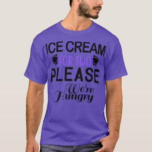 Camiseta Mulheres Sorvetes Esperando A Gravidez Da Mãe