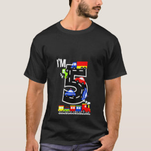 Camiseta Mulheres sou 5 anos, garoto de 5 de aniversário, t