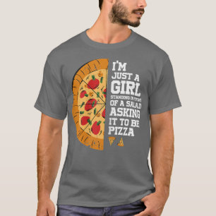 Camiseta Mulheres sou apenas uma garota na frente de um Sal