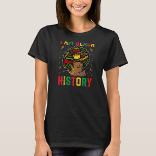 Camiseta Mulheres Sou História Negra Afro-Americana