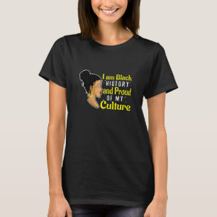 Camiseta Mulheres Sou História Negra E Orgulhosa Da Minha C