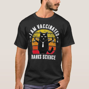 Camiseta Mulheres sou Obrigados Vacinados, Gato de Vintagem