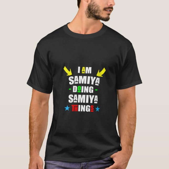 Camiseta Mulheres sou Samiya fazendo coisas de Samiya Legal (Frente)