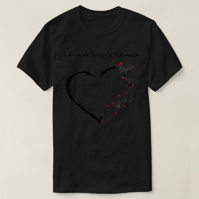 Camiseta Mulheres Sou Uma Simples Mulher, Sacudir De Cães D (Frente do Design)