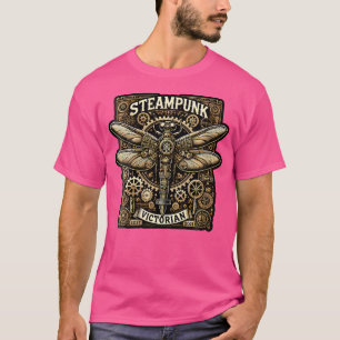 Camiseta Mulheres Steampunk Dragonfly Victorian Art Mechani