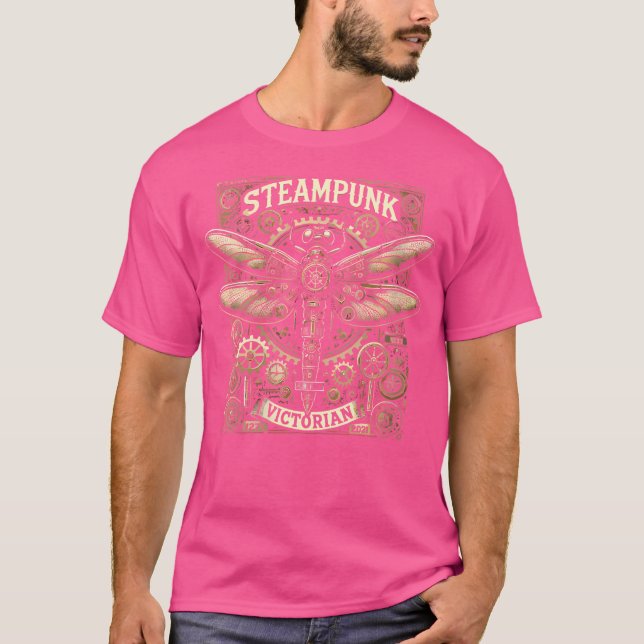 Camiseta Mulheres Steampunk Dragonfly Victorian Art Mechani (Frente)