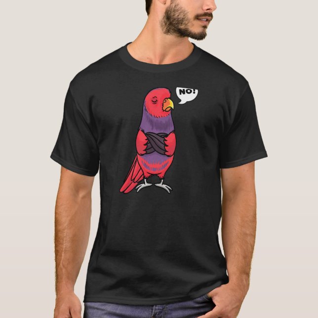 Camiseta Mulheres Stubborn Violet Pescoço (Frente)