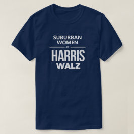 Camiseta Mulheres Suburbanas para Harris Walz