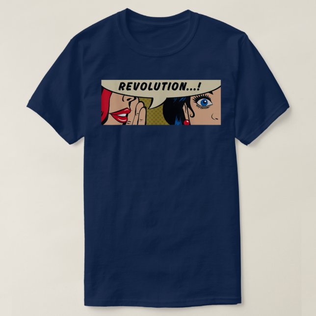 Camiseta Mulheres sussurrandoRevoluçãoFeminismoPop de banda (Frente do Design)