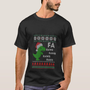 Camiseta Mulheres T Rex Fa Rawr Dinossauros Papais noeis de